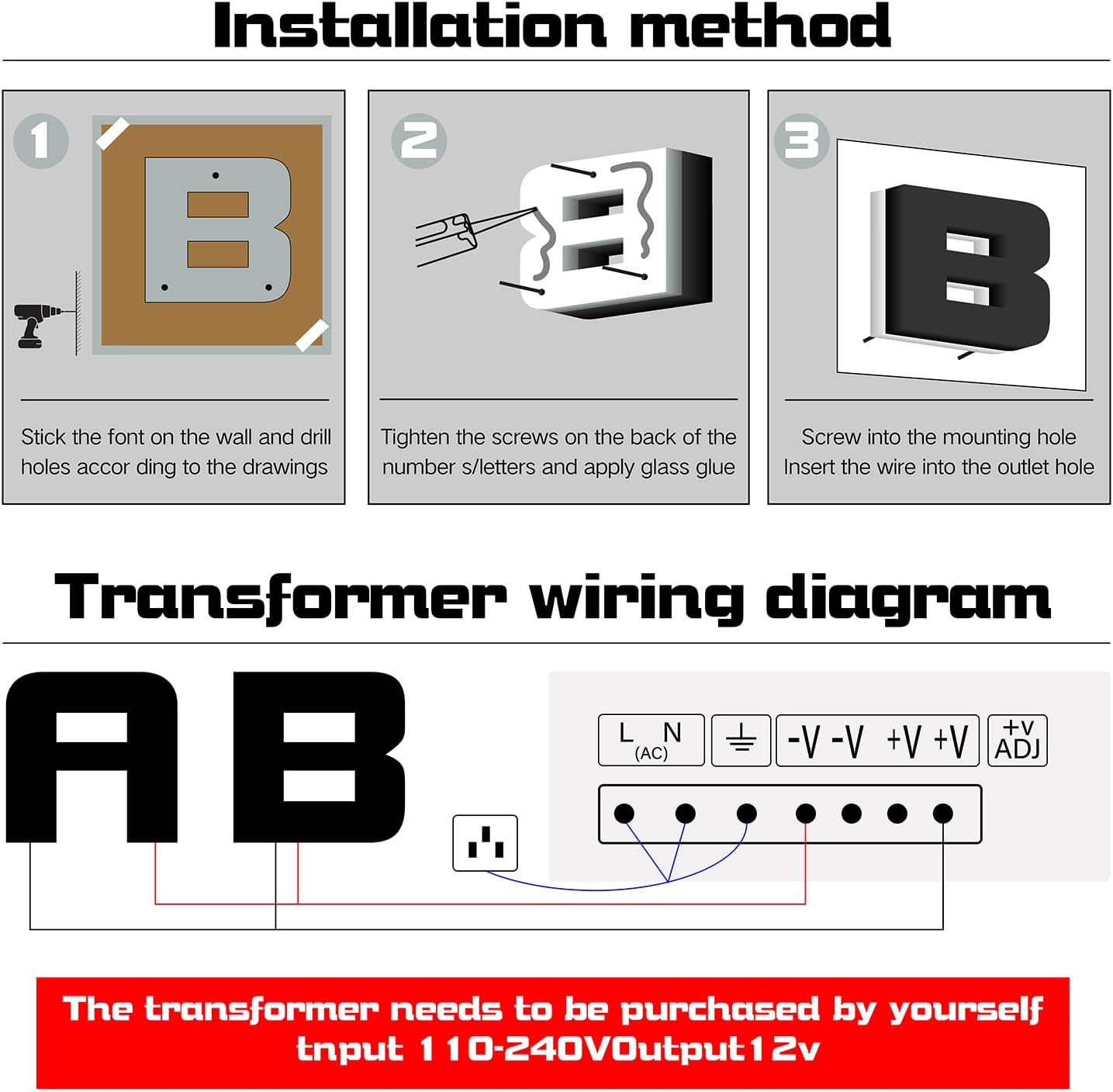 Illuminated House Address Numbers Signs, Up-Scale Modern Look, Backlit LED Illuminated Home Address Number, Stainless Steel Lighted House Numbers For Outside,16 Inch/400mm,4