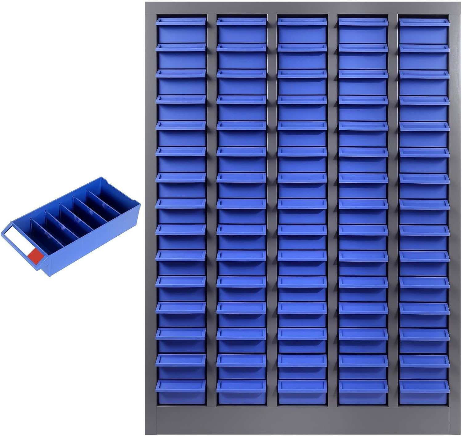75-Drawer Nut and Bolt Organizer, Small Parts Organizer with Alloy Steel Frame & ABS Drawers, Bolt Bin for Garage, Teacher Toolboxes, Makeup & Workshop, Tool Hardware Storage (75-grid drawer)