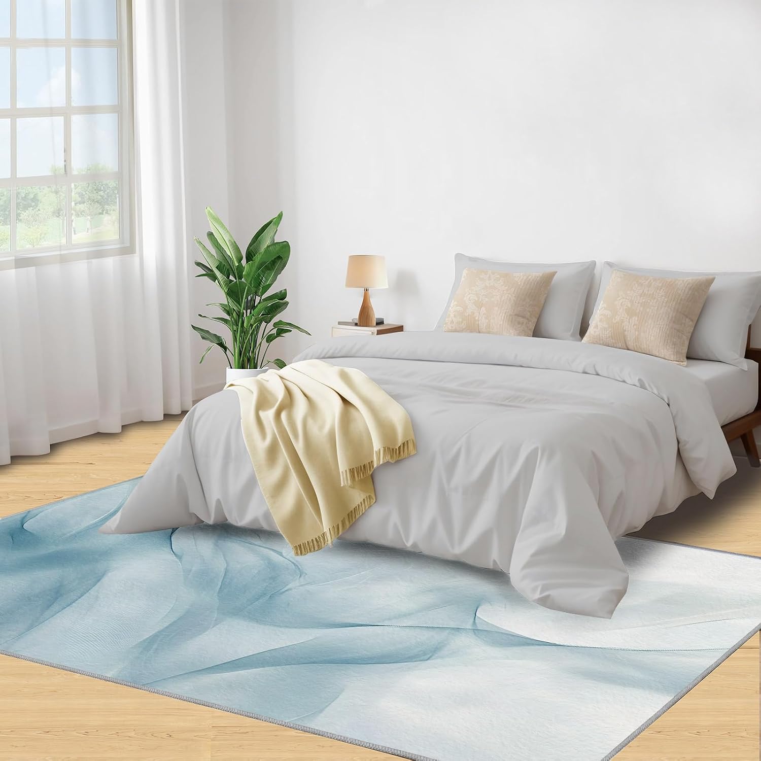 Modern Light Luxury Rugs for Bedroom - 6x8 Rug, Abstract Marble Area Rugs for Living Room, Nordic Carpet, Abstract Washable Area Mat, Minimalist Carpet, Marble Home Decor & Gifts