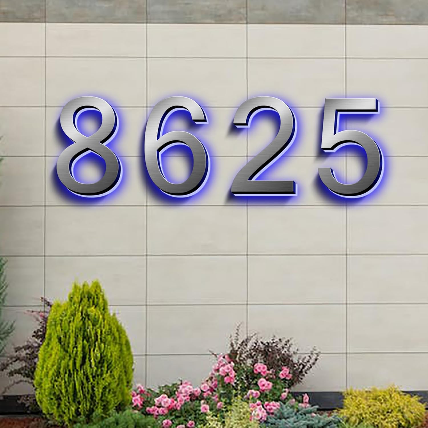Backlit Illuminated LED House Numbers For Outside, Lighted Address Signs For Houses Address Lights For House LED Address Signs Lighted House Number Sign,16 Inch/400mm,S