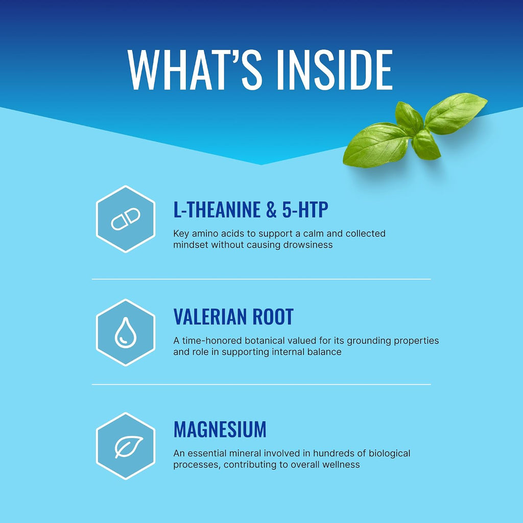 Approved Science Anxietex - Calm and Relaxation - L-Theanine and Magnesium - 60 Capsules - Vegan Friendly - 6 Month Supply