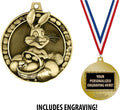 Crown Awards Easter Medals, 2' Gold Easter Bunny Egg Hunt Medal Award with Free Custom Engraving Prime