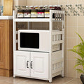 Kitchen Bakers Rack with Storage, Kitchen Pantry Microwave Cabinet with Doors for Electrical Appliances, Tableware, Dishes