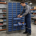 75 Drawers Parts Cabinet Bolt and Nut Tool Storage Cabinet, ABS Material Hardware Organizer, Adjustable Bolt Bin, Bolt Bins Organizer for Shop