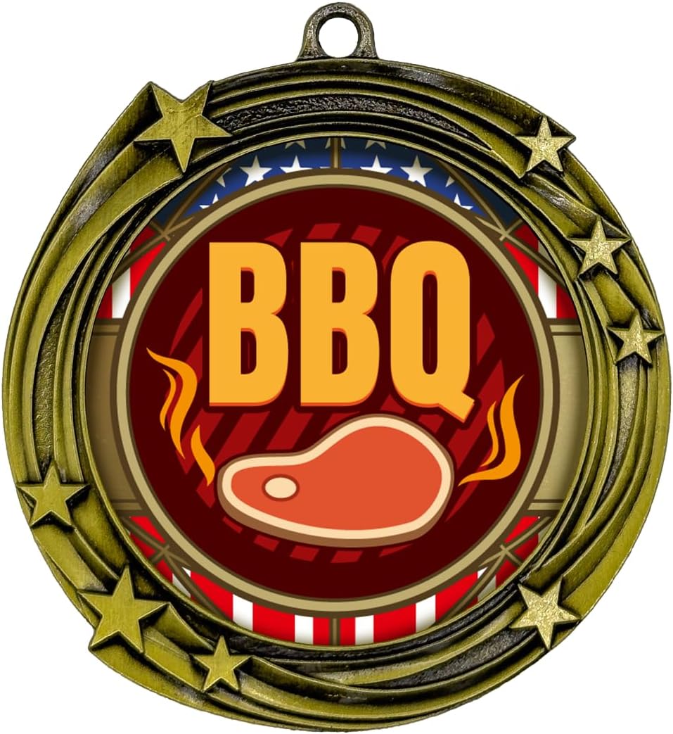 All Quality Stars Design BBQ Medal | Competition Metal Medal - 1st, 2nd, 3rd Place