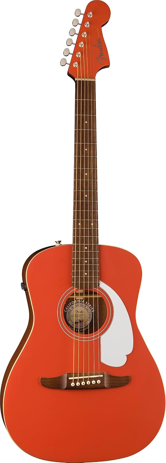 Malibu Player, Walnut Fingerboard, White Pickguard, Fiesta Red