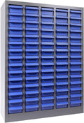 75-Drawer Parts Cabinet, Spill-Proof Bolt Bin Organizer with Removable Dividers, ABS Material Small Parts Cabinet, for Hardware and Craft Supplies Storage in Garage Workshop (25.8×7.8×35.4Inches)
