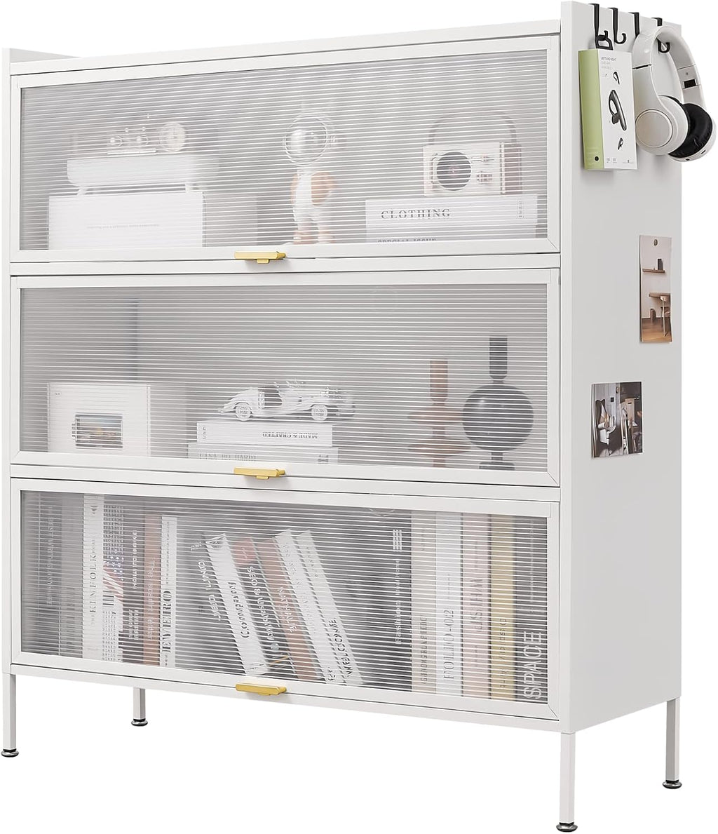 3 Tier Pantry Storage Cabinet Baker Racks for Kitchen Microwave Rack Kitchen Pantry Storage Cabinet Sideboard White
