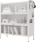 3 Tier Pantry Storage Cabinet Baker Racks for Kitchen Microwave Rack Kitchen Pantry Storage Cabinet Sideboard White