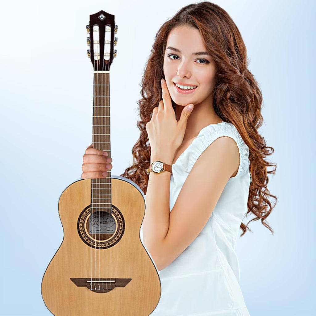 H. Jimenez 6 String Acoustic Guitar, Right, Tan (LGR75N)
