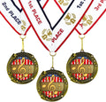 All Quality Music Swirling Stars Design Medal - 1st, 2nd, 3rd Place
