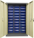 TECHTONGDA Bolt and Nut Tool Storage Cabinet 30 Drawers Parts Cabinet Contains Assortment KIT Metal Organization Shelves with Lock and Door