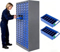 100 Drawer Nut and Bolt Organizer Cabinet, ABS Material Drawers Parts Cabinet with Dividers & Labels, 26'X 9'X 46' Bolt Bin for Garage, Shop and Workshop Organization