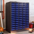 ABS-75 Drawer Parts Cabinet, Bolt, Nut and Tool Parts Cabinets, Alloy Steel Parts Cabinet with Labels and Shelves, Suitable for Garages, Basements, and Small Tool Storage
