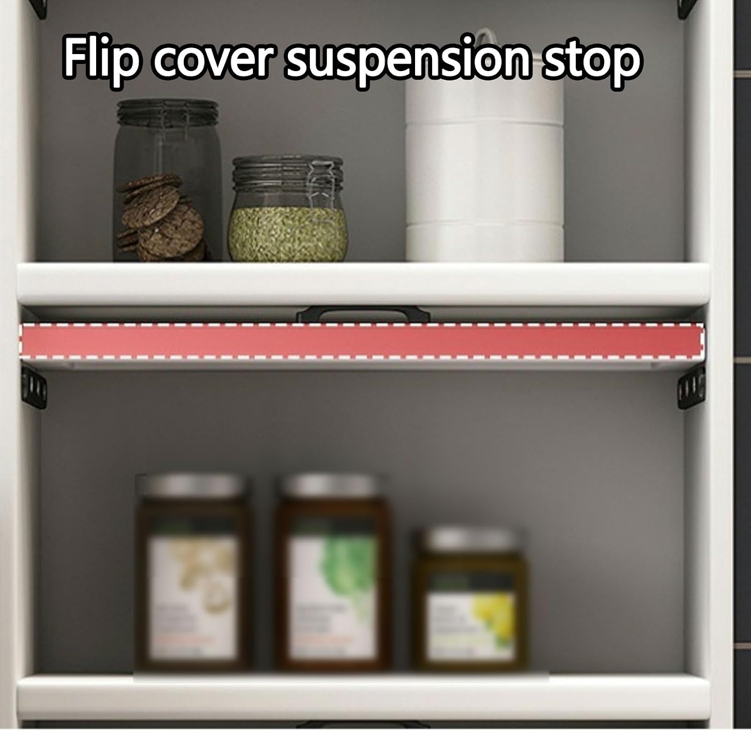 Kitchen Storage Rack with Wheels Bakers Rack with Storage Cabinet for Small Spaces with 360° Rolling Wheels, for Spices, Pots and Pans(White,40 * 35 * 86cm)