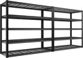 REIBII 48.2''W Garage Shelving Heavy Duty Metal Shelving 3000LBS Storage Shelves Adjustable Metal Shelves Industrial 5 Tier Garage Shelf for Basement Pantry Warehouse Supermarket, 2 Pack