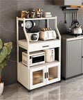 Modern Freestanding Display Storage Cabinet Kitchen Microwave Storage Shelf Standing Baker's Rack Floor Cabinet Storage Organizer Wine Rack for Living Room Kitchen,Living Room