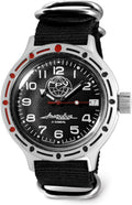 VOSTOK | GRU Main Intelligence Agency Amphibian Automatic Self-Winding Russian Diver Wrist Watch | WR 200 m | Amphibia 420867 | Fashion | Business | Casual Men's Watches