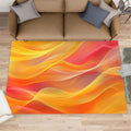 Geometry Rug 6x8, Abstract Rugs for Girls Room, Orange Geometry Rugs for Bedroom, Decor Rug for Bedside Living Room Floor Mat