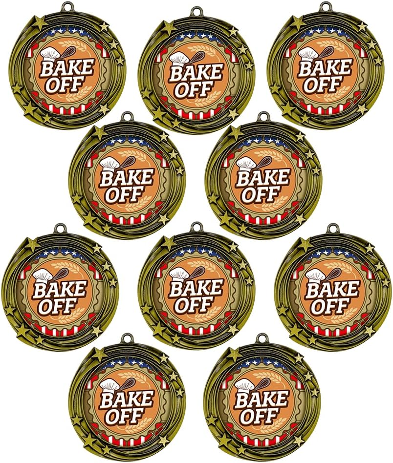 All Quality Stars Design Bake Off Medal | Competition Metal Medal - 1st, 2nd, 3rd Place