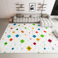 Geometric Rhombus Stripes Print 5 x 7 ft Area Rugs for Living Room, Soft Washable Rugs for Bedroom Non Slip Minimalist Carpet, Stain Resistant Throw Carpet for Office Nursery Dining Room