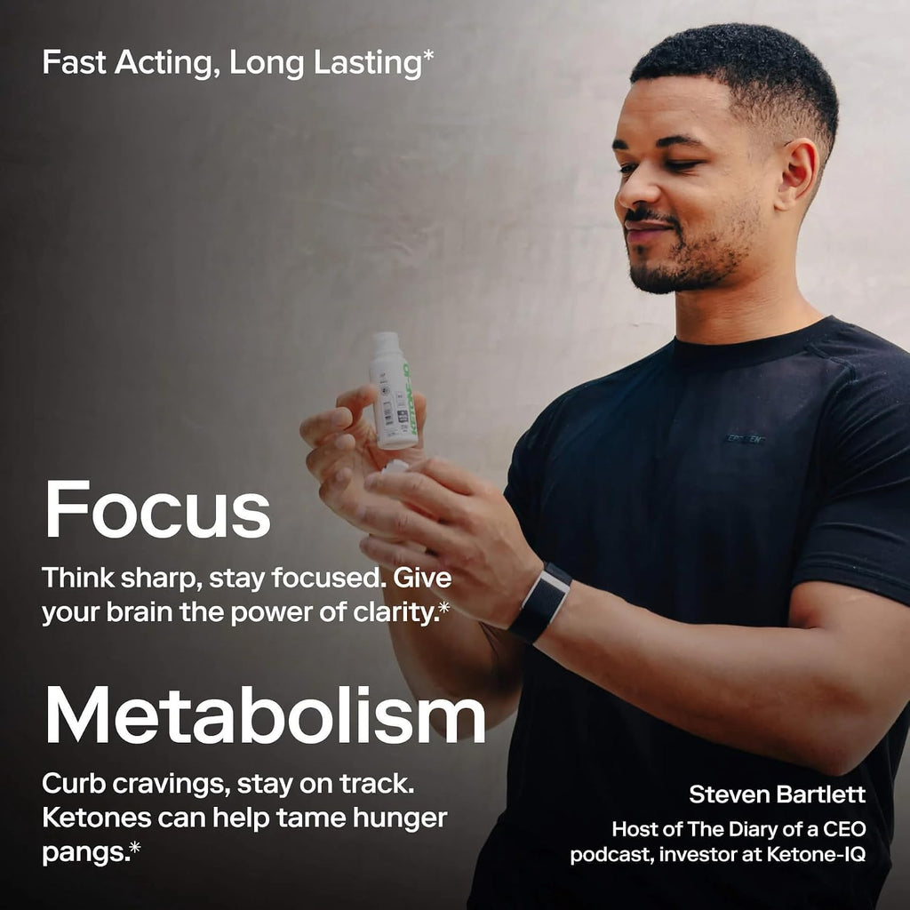 Ketone-IQ No Caffeine Exogenous Ketones Energy Shots - 24 Pack of Caffeine Free Energy Drinks with 10g Ketones - Sugar Free, Salt Free, and All Natural (Original)