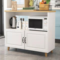 Kitchen Organizer Shelf, Heavy Duty Oven Stand Free Standing Kitchen Storage Shelf Rack Kitchen Baker's Rack with Storage (White 70x40x80cm)