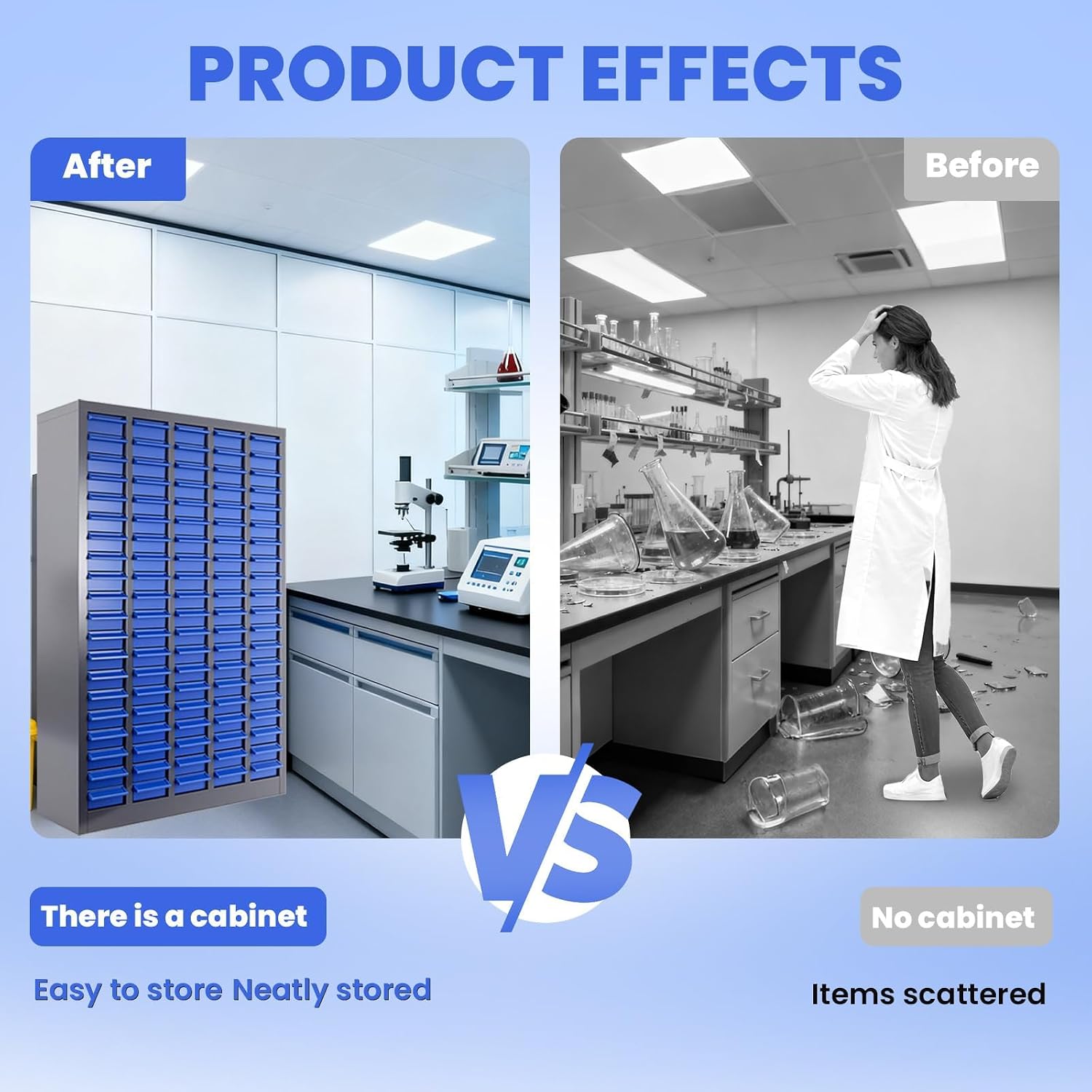 100 Drawer Parts Cabinet, Bolt, nut, and Tool Parts Cabinet, ABS Drawers with Labeled dividers, Alloy Steel Structure, Suitable for Storing resistors, capacitors, and Other Equipment Tools