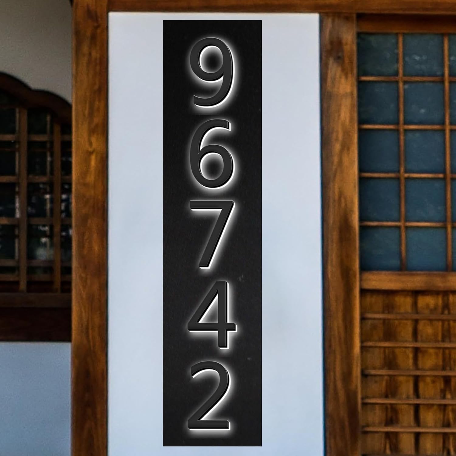 LED Home Address Numbers, Backlit LED Illuminated House Numbers, Stainless Steel Hand-Polished For House Address Signs, Lighted House Number For Outside,18 Inch/450mm,3