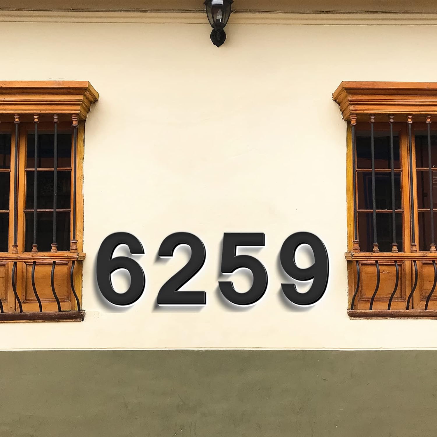16' Address Numbers, Stainless Steel, Backlit LED Illuminated House Number, Up-Scale Modern Black Look, Lighted Home Address Numbers For Outside,A