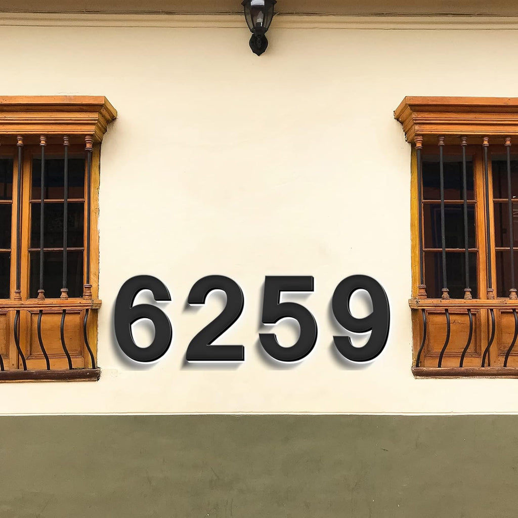 16' Address Numbers, Stainless Steel, Backlit LED Illuminated House Number, Up-Scale Modern Black Look, Lighted Home Address Numbers For Outside,F