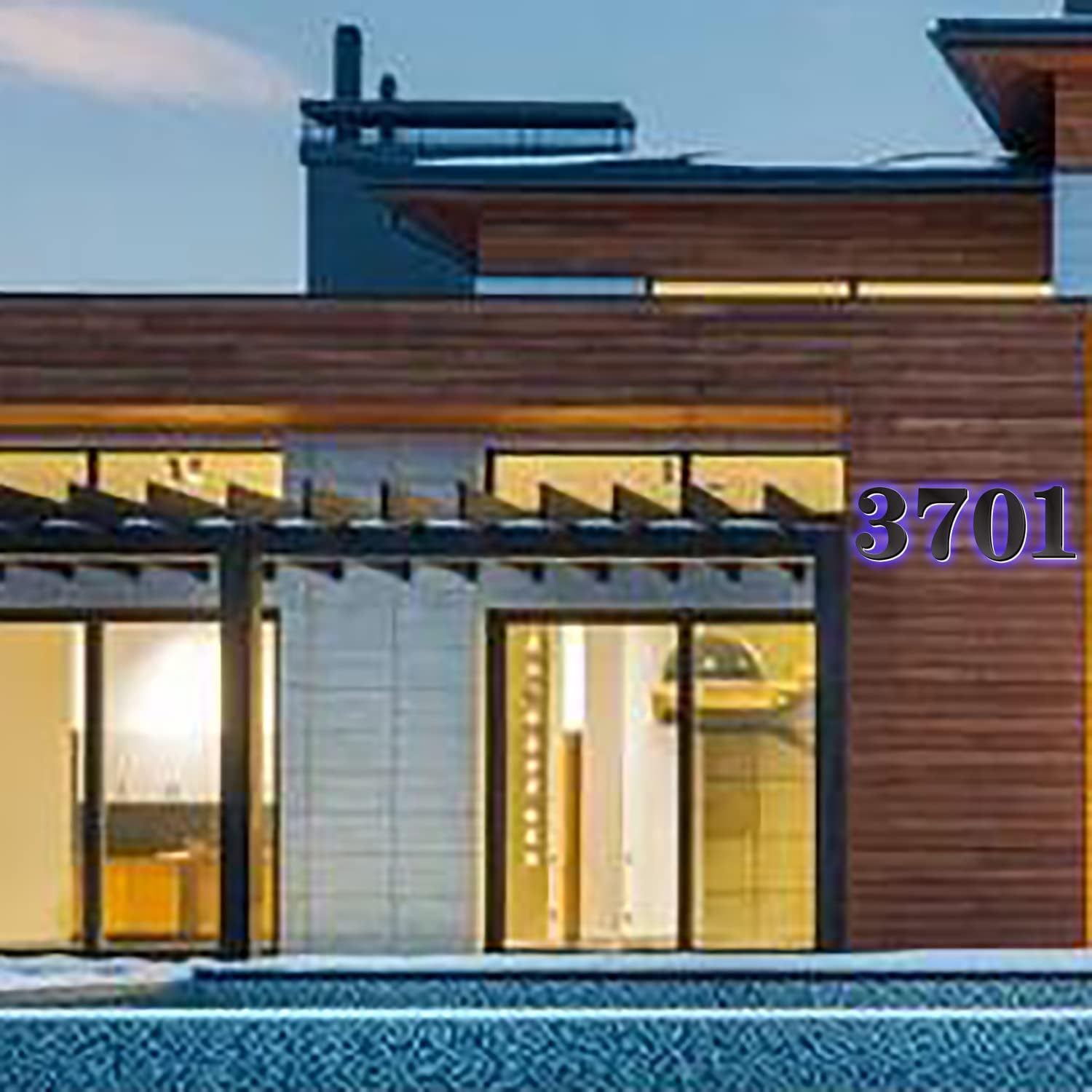Illuminated LED House Numbers, Stainless Steel, Backlit LED Illuminated Home Address Number, Up-Scale Modern Look, Lighted House Numbers, Modern Address Numbers,18 Inch/450mm,0
