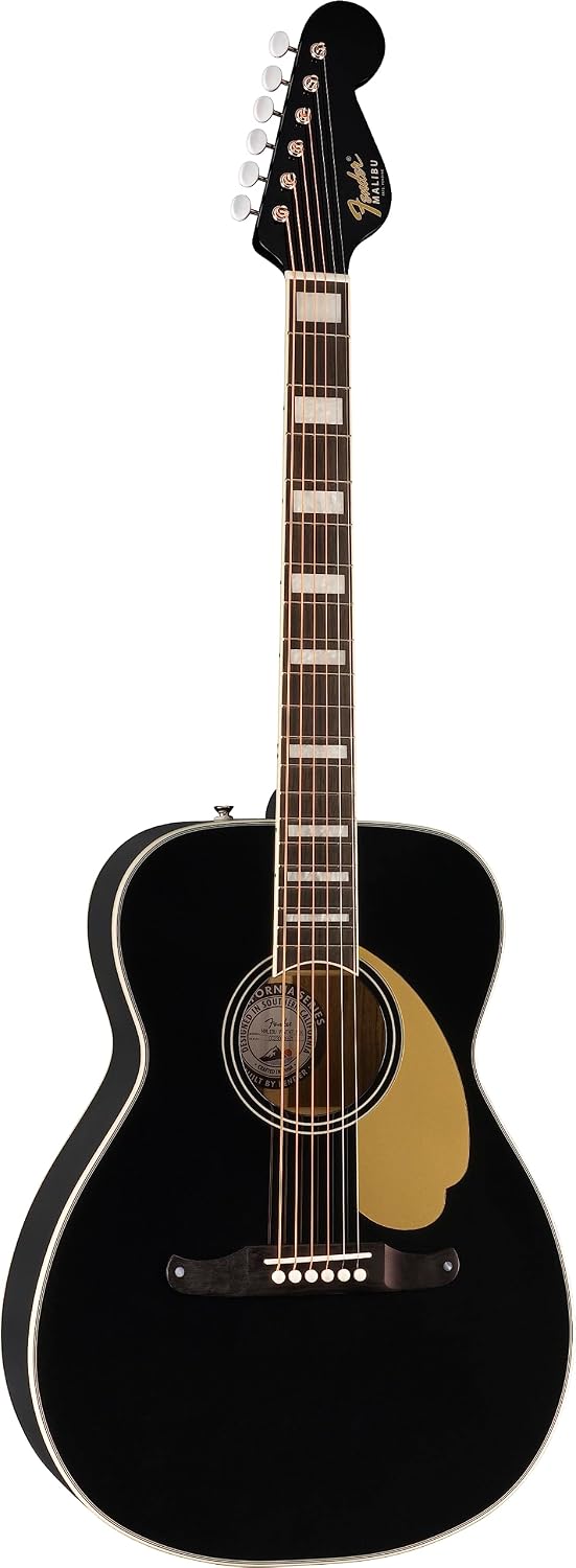Malibu Vintage, Ovangkol Fingerboard, Gold Pickguard, Black