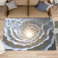 Abstract Swirls Area Rug, Optical Illusion Bedroom Rug, Non Slip Bedside Rugs for Sofa Table Under Living Room Home Decor Floor Mat 6x8