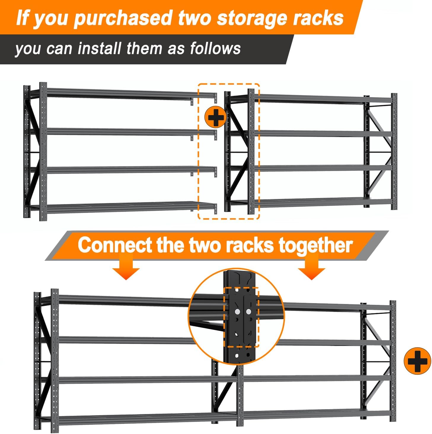 Garage Shelving 70.87' Wide Heavy Duty Storage Shelves Units and Storage,Metal Shelving Adjustable Shelves,Steel Garage Storage Rack,Industrial Utility Shelf Organization for Kitchen,Pantry