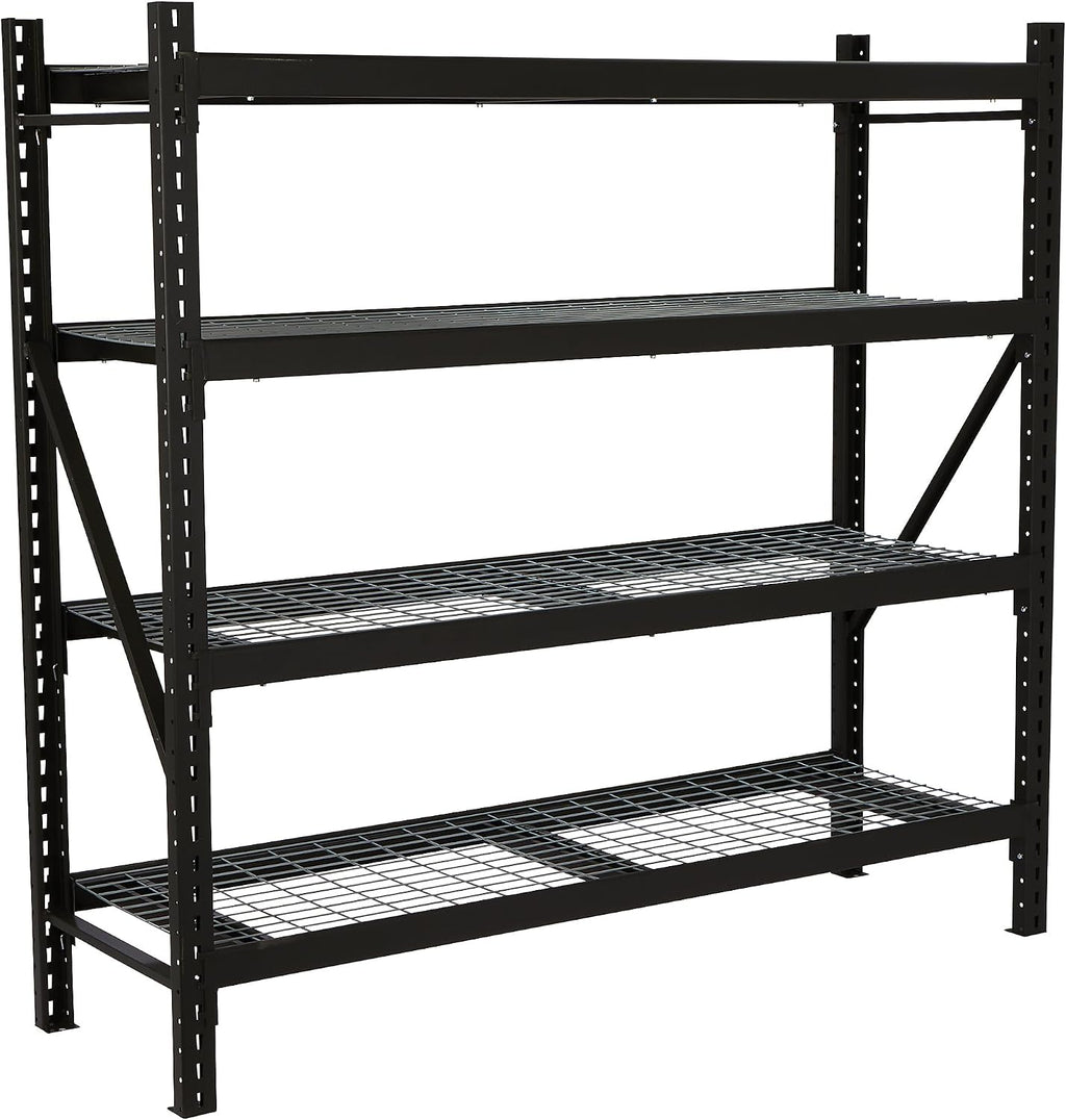 Ironton 4-Tier Industrial Steel Shelving Unit, 8,000-Pound Load Capacity, Garage Storage Rack, 77' W x 24' D x 72' H