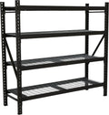 Ironton 4-Tier Industrial Steel Shelving Unit, 8,000-Pound Load Capacity, Garage Storage Rack, 77' W x 24' D x 72' H