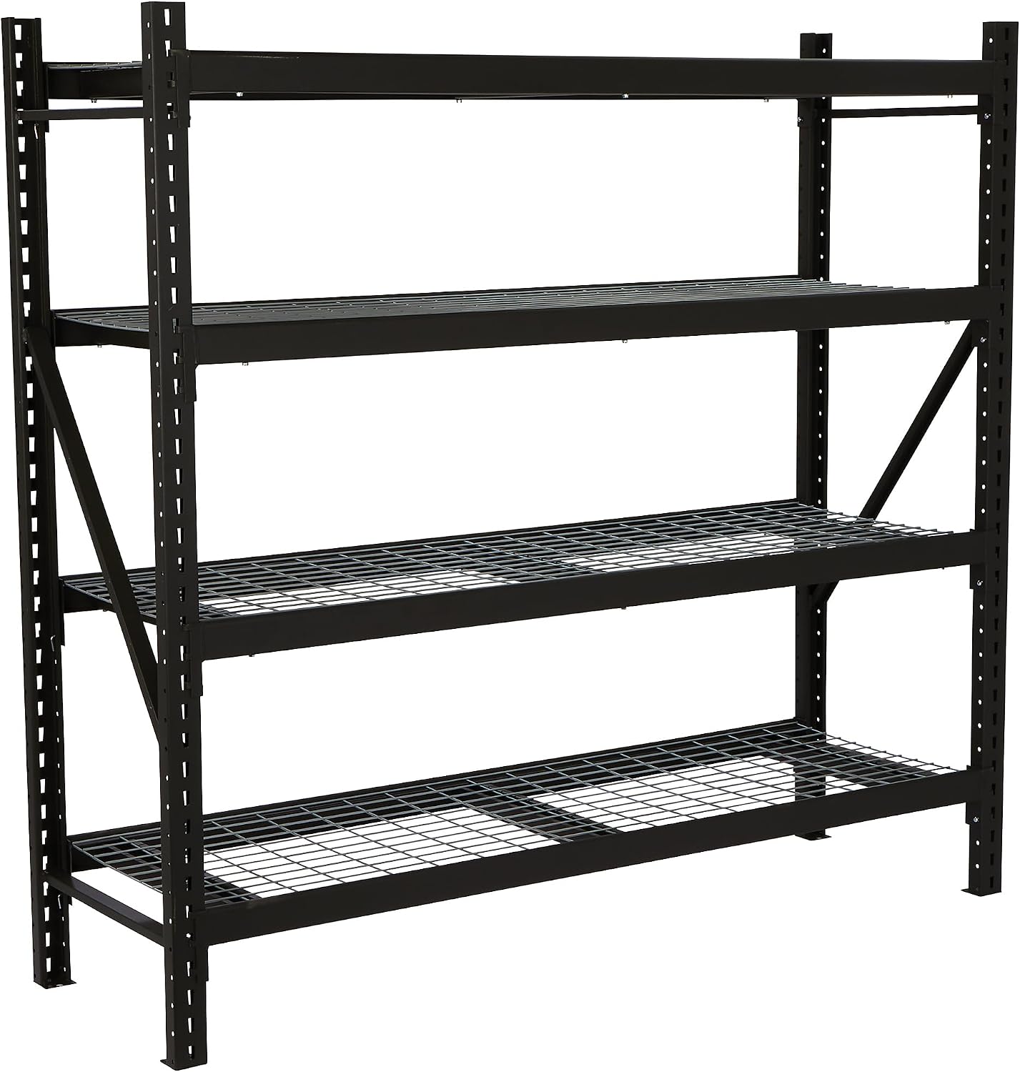 Ironton 4-Tier Industrial Steel Shelving Unit, 8,000-Pound Load Capacity, Garage Storage Rack, 77' W x 24' D x 72' H