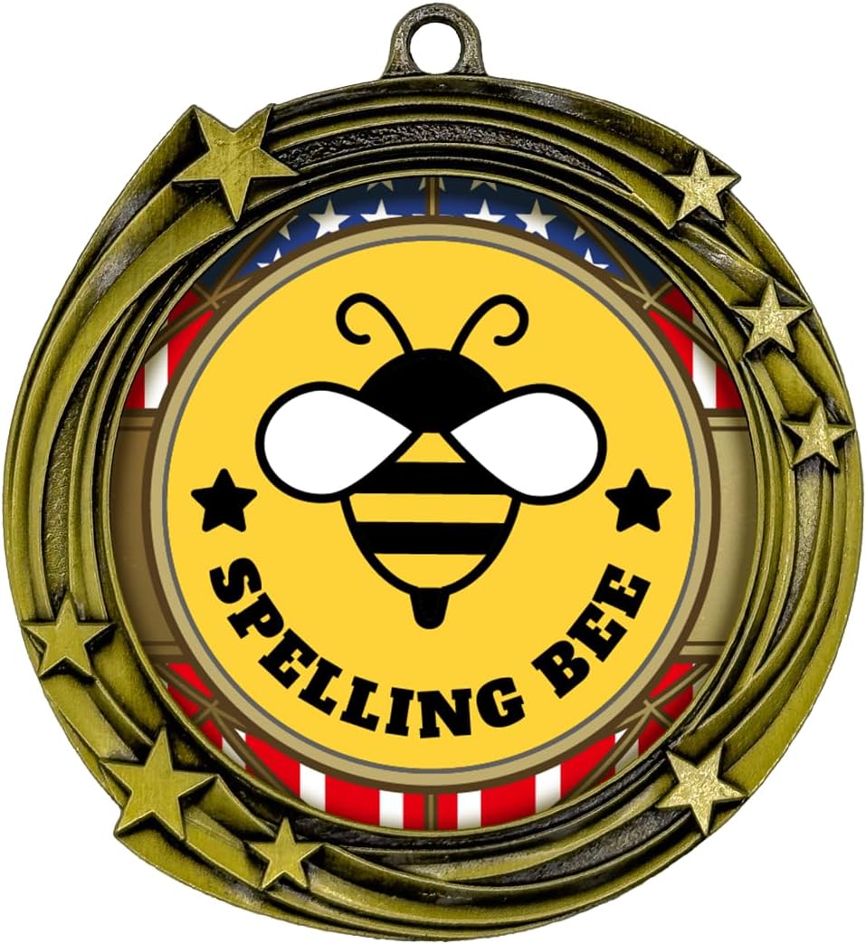 All Quality Stars Design Spelling Bee Medal - 1st, 2nd, 3rd Place