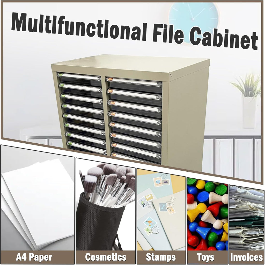 File Cabinet with 36 Drawers Documents Storage Organizer Office File Storage Cabinet with Labels for Paper/Book/Bolt/Nut