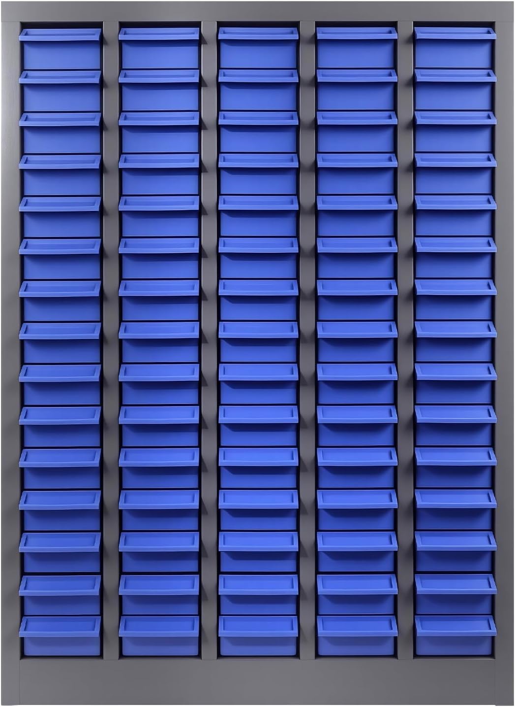 75-Drawer Parts Storage Cabinet, 21' x 8.66' x 24.8' Nut and Bolt Organizer with Stainless Steel Frame & ABS Drawers, Hardware Tool Organizer with Labels for Garage, Workshop & Home