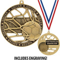 Crown Awards Soccer Medals, 3' Massive Rimz Soccer Tournament Medal with Custom Engraving Included