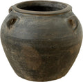 Artissance 14.2' Wide Large Ceramic Vase, Rustic Pottery Vase with 4 Handles, Decorative Ceramic Vase, Farmhouse and Black Vases Home Decor, Tall Pottery Vase for Living Room or Garden