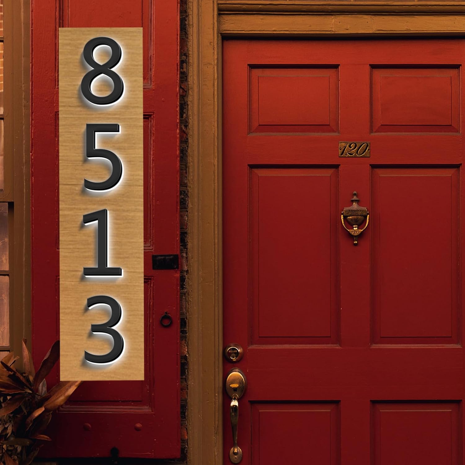 LED Home Address Numbers, Backlit LED Illuminated House Numbers, Stainless Steel Hand-Polished For House Address Signs, Lighted House Number For Outside,20 Inch/500mm,3
