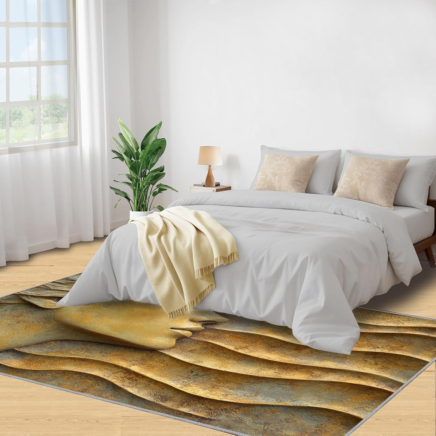 Female Relief Rug 6x8 - Relief Sculpture Large Rugs for Living Room, Neoclassicism Carpet Area Rug for Girls Bedroom Kids Room Basement Office Classroom