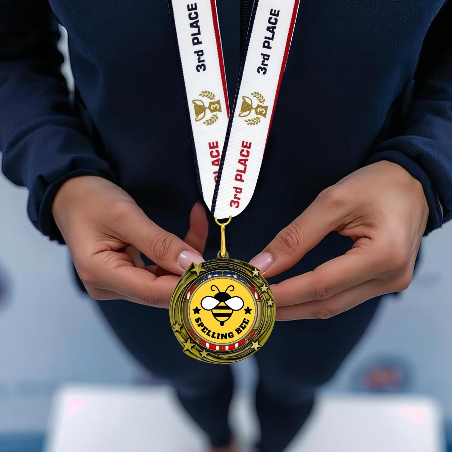 All Quality Stars Design Spelling Bee Medal - 1st, 2nd, 3rd Place