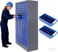 75 Drawer Nut and Bolt Organizer Cabinet, ABS Material Drawers Parts Cabinet with Dividers & Labels, 26'X 9'X 36' Bolt Bin for Garage, Shop and Workshop Organization