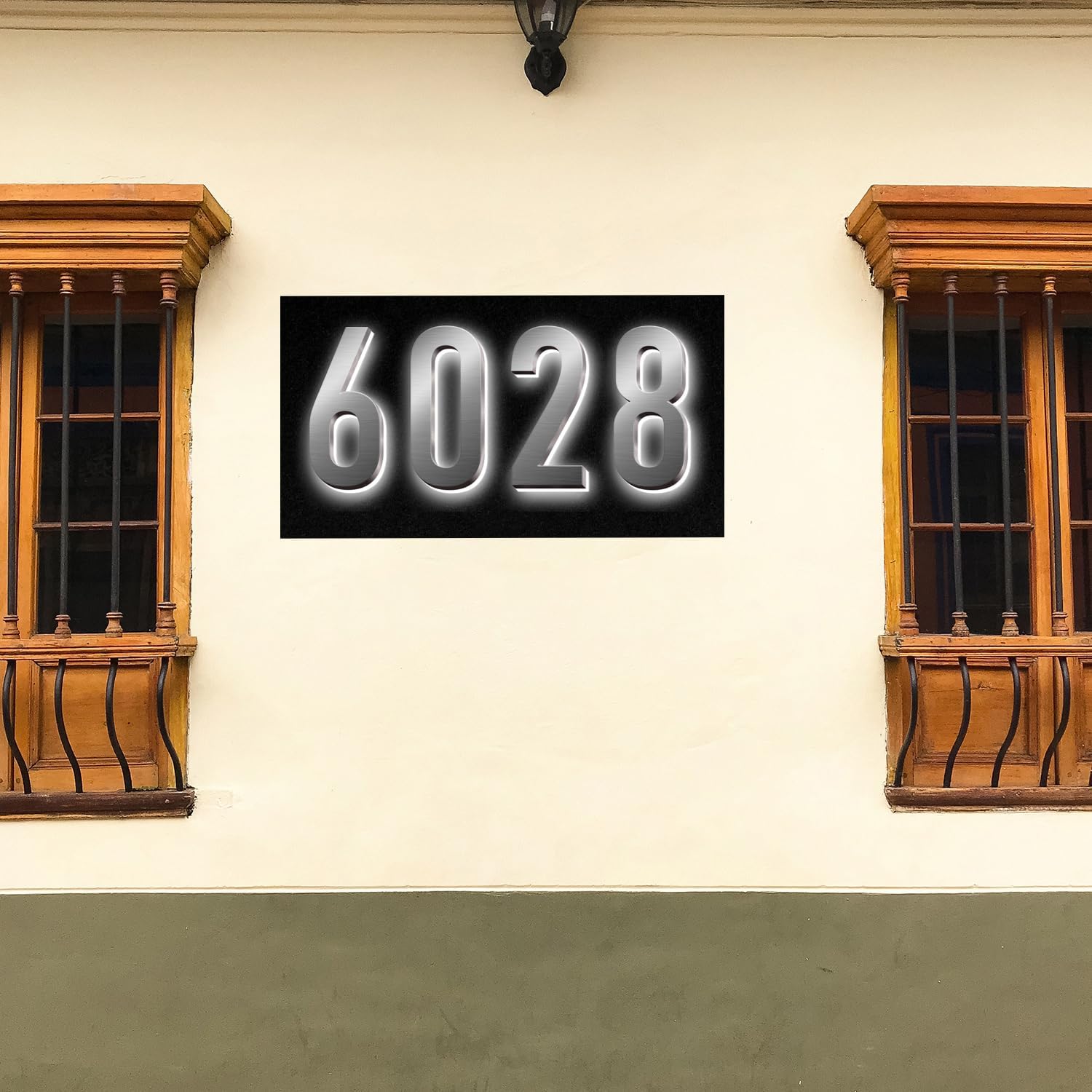 Illuminated LED House Numbers, Backlit LED Illuminated Home Address Number, Up-Scale Modern Look, Lighted House Numbers, Modern Lighted Up Address Numbers For Outside,18 Inch/450mm,6