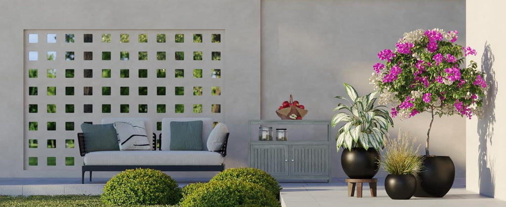 DTY Premium Mt Sherman Fiberstone Sphere Planter for Indoor Outdoor Use, Round Pot for Olive Tree, Lightweight, Smooth Finishes. 2 Extra Coco Mats. Black, Large 21.1'' D x 16.7'' H. 14.6' Pot Opening