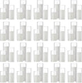 Shihanee 120 Pcs Pillar Candles and Glass Cylinder Vases Clear Cylinder Holders for Slim Pillar Candles Table Decoration (White)